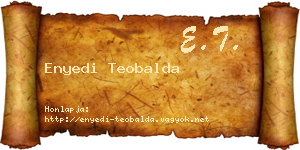 Enyedi Teobalda névjegykártya